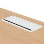 Halo 1 Seater Office Desk - Natural and White Office Desk Sun Desk-Core   