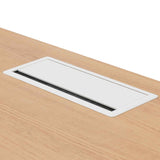 Halo 1 Seater Office Desk - Natural and White Office Desk Sun Desk-Core   