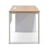 Halo 1 Seater Office Desk - Natural and White Office Desk Sun Desk-Core   