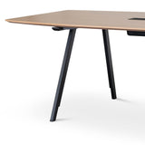 Vogue 3.6m Boardroom Meeting Table - Natural Top With Black Legs Meeting Table Sun Desk-Core   