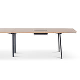 Vogue 3.6m Boardroom Meeting Table - Natural Top With Black Legs Meeting Table Sun Desk-Core   