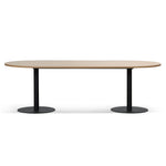 Ex Display - Ripponlea 2.4m Oval Meeting Table - Natural Office Table Sun Desk-Core