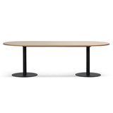 Ex Display - Ripponlea 2.4m Oval Meeting Table - Natural Office Table Sun Desk-Core