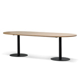 Ex Display - Ripponlea 2.4m Oval Meeting Table - Natural Office Table Sun Desk-Core