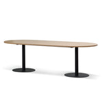 Ripponlea 2.4m Oval Meeting Table - Natural Office Table Sun Desk-Core   