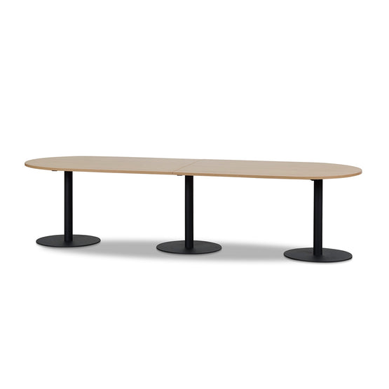 Ripponlea 3m Oval Meeting Table - Natural Office Table Sun Desk-Core   