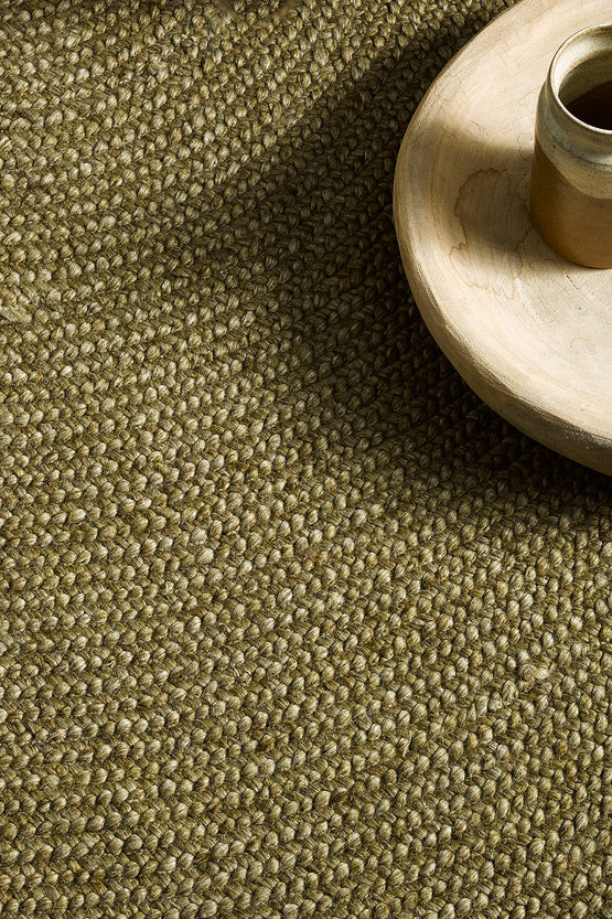 Mulberi Tairua 180 cm Wool Round Rug - Moss Green RG7421-FRX