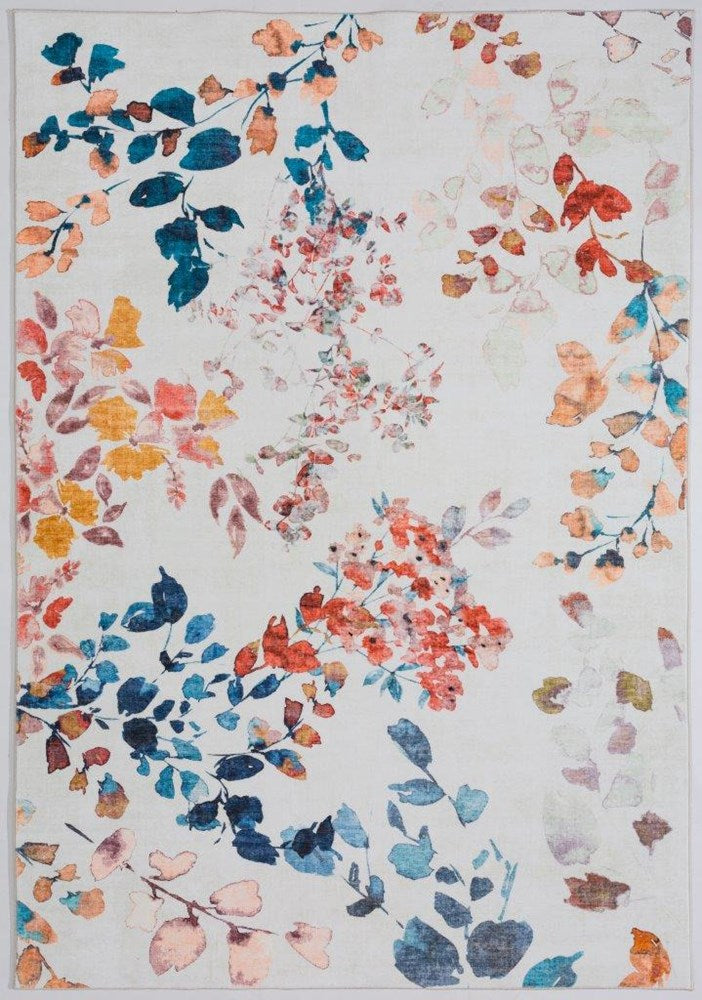 Mella 180cm x 270cm Flower Design Rugs - Kyoto Ivory Rug Italy-Local   