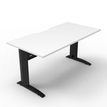Rline Deluxe Span Straight Desk - Black and White Workstation OLGY-Local   