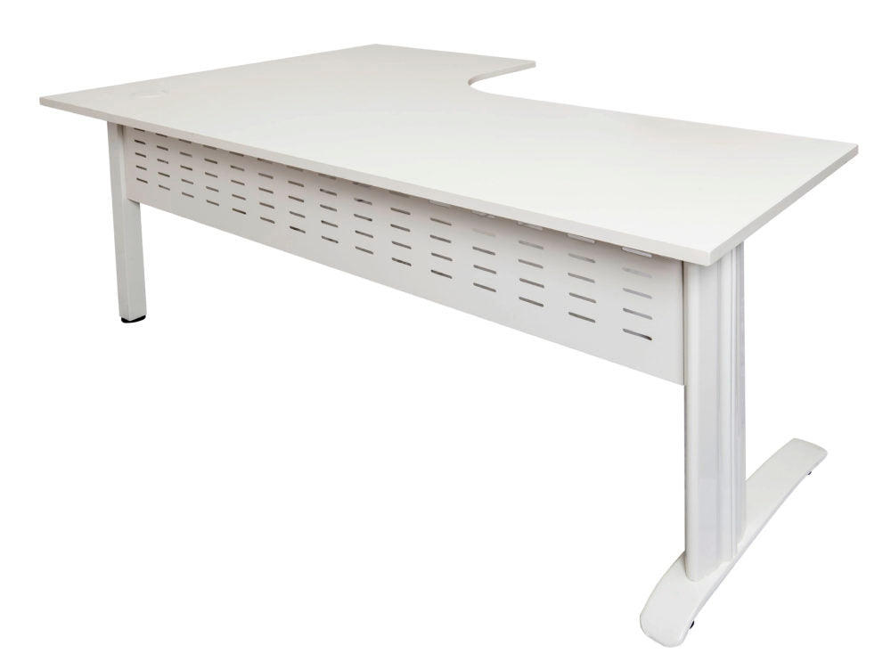 Rline Span White Corner Workstations - White Office Desk Rline-Local   