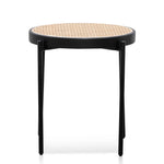 Zidan Rattan Top Side Table - Natural Top and Black Base ST6494-SD