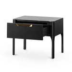 Allison Bedside Table - Black with Porcelain Marble Top ST6529-CN