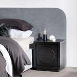 Bonnie Bedside Table - Textured Espresso Black Bedside Table Valerie-Core   