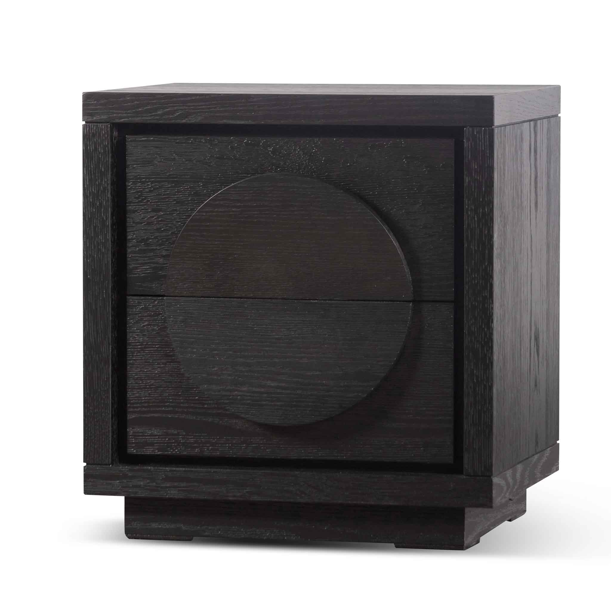 Bonnie Bedside Table - Textured Espresso Black Bedside Table Valerie-Core