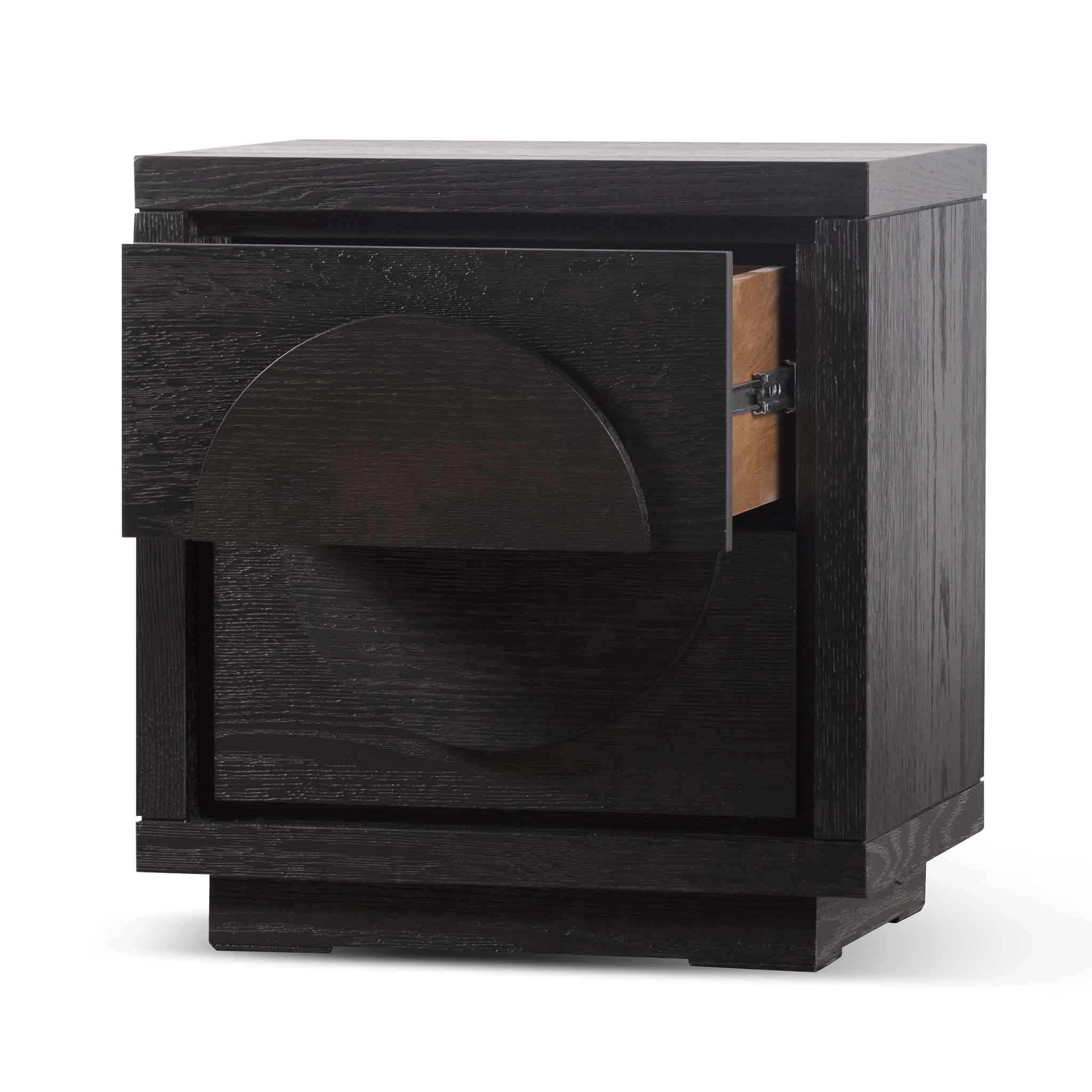 Bonnie Bedside Table - Textured Espresso Black Bedside Table Valerie-Core   