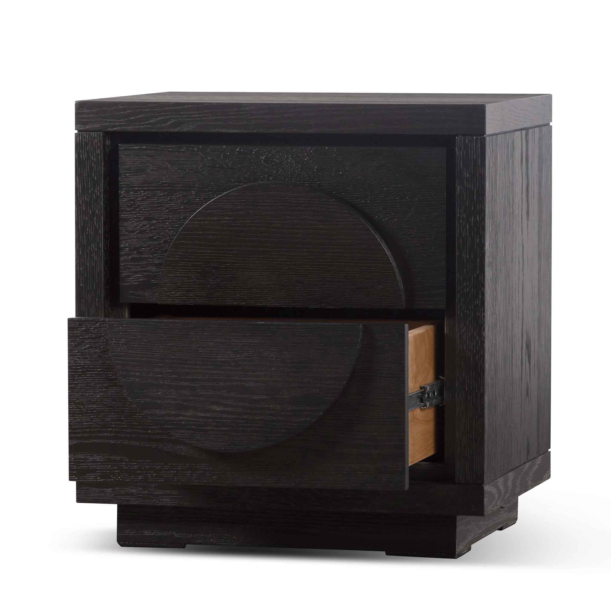 Bonnie Bedside Table - Textured Espresso Black Bedside Table Valerie-Core   