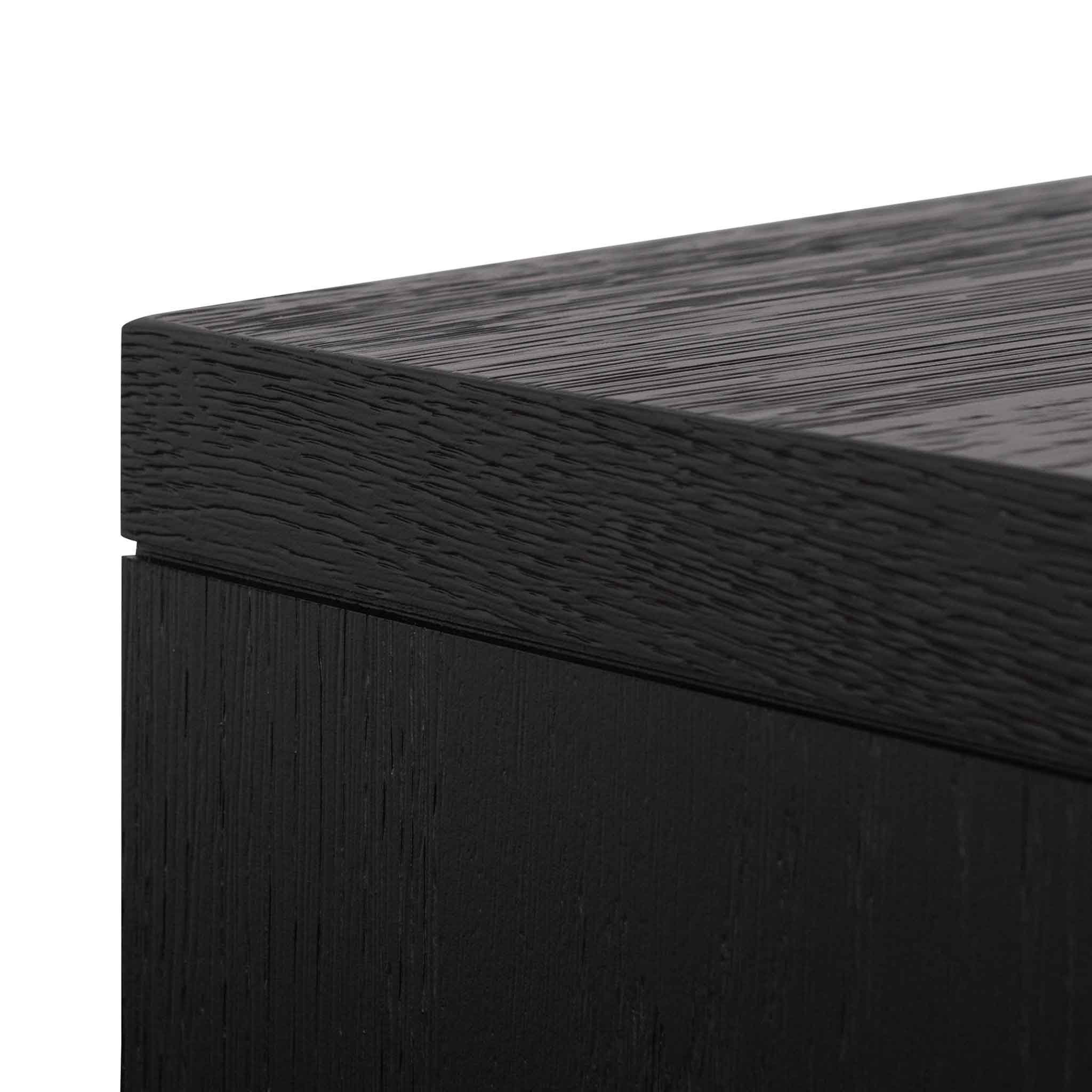 Bonnie Bedside Table - Textured Espresso Black Bedside Table Valerie-Core   
