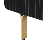 Ex Display - Erwin Matte Black Bedside Table - Brass Legs and Handle Bedside Table Iggy-Core   