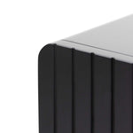 Ex Display - Erwin Matte Black Bedside Table - Brass Legs and Handle Bedside Table Iggy-Core   