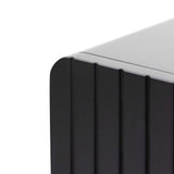 Ex Display - Erwin Matte Black Bedside Table - Brass Legs and Handle Bedside Table Iggy-Core   