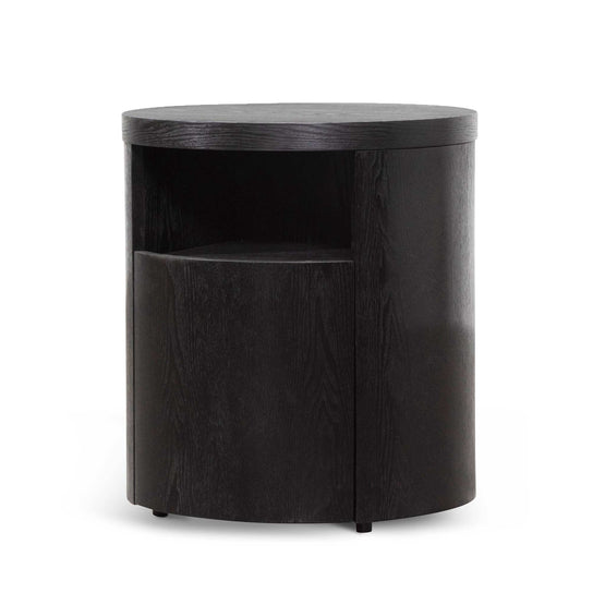 Honigold Round Wooden Bedside Table With Drawer - Black Mountain ...
