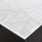 Nelda Bedside Table - Black with Marble Top Bedside Table Century-Core   