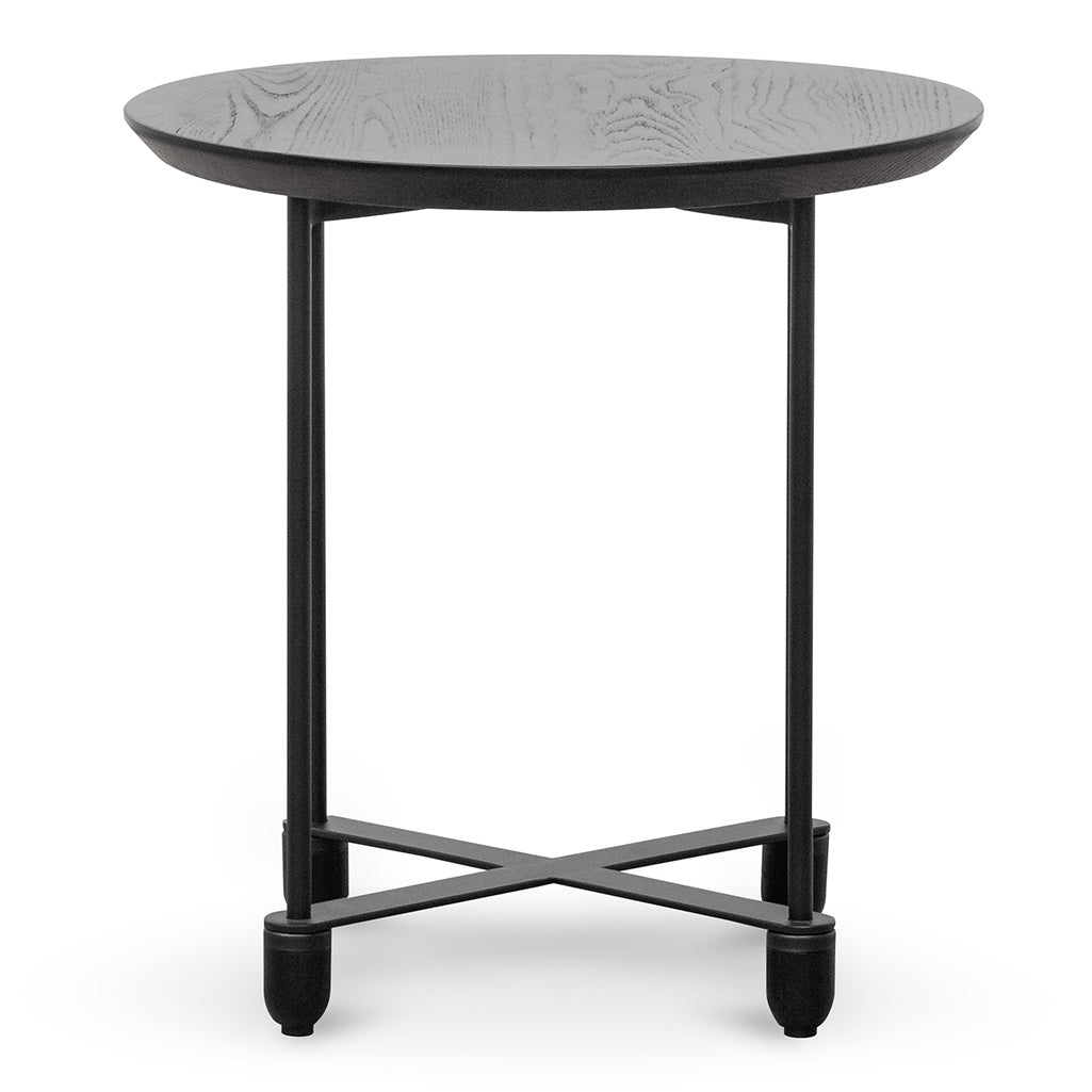 Ex Display - Keneth Wooden Top Side Table - Full Black Side Table M-Sun-Core