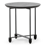 Keneth Wooden Top Side Table - Full Black ST6865-SU