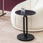 Janice Round Side Table - Full Black Side Table IGGY-Core   