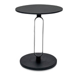 Janice Round Side Table - Full Black Side Table IGGY-Core   