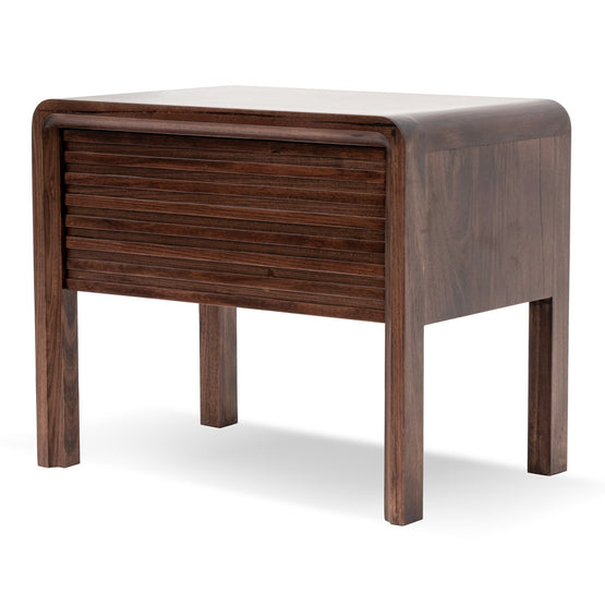 Amparo Single Drawer Bedside Table - Walnut Bedside Table AU Wood-Core   