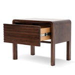 Amparo Single Drawer Bedside Table - Walnut Bedside Table AU Wood-Core   