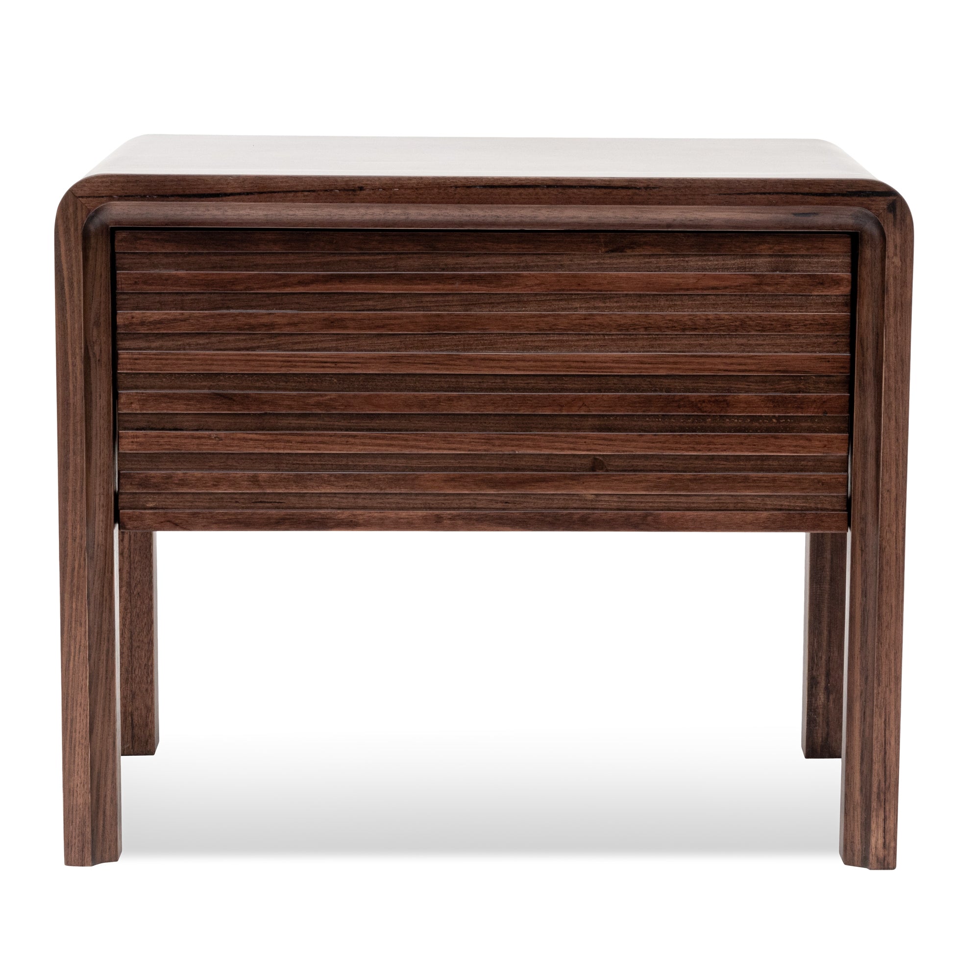 Amparo Single Drawer Bedside Table - Walnut Bedside Table AU Wood-Core   