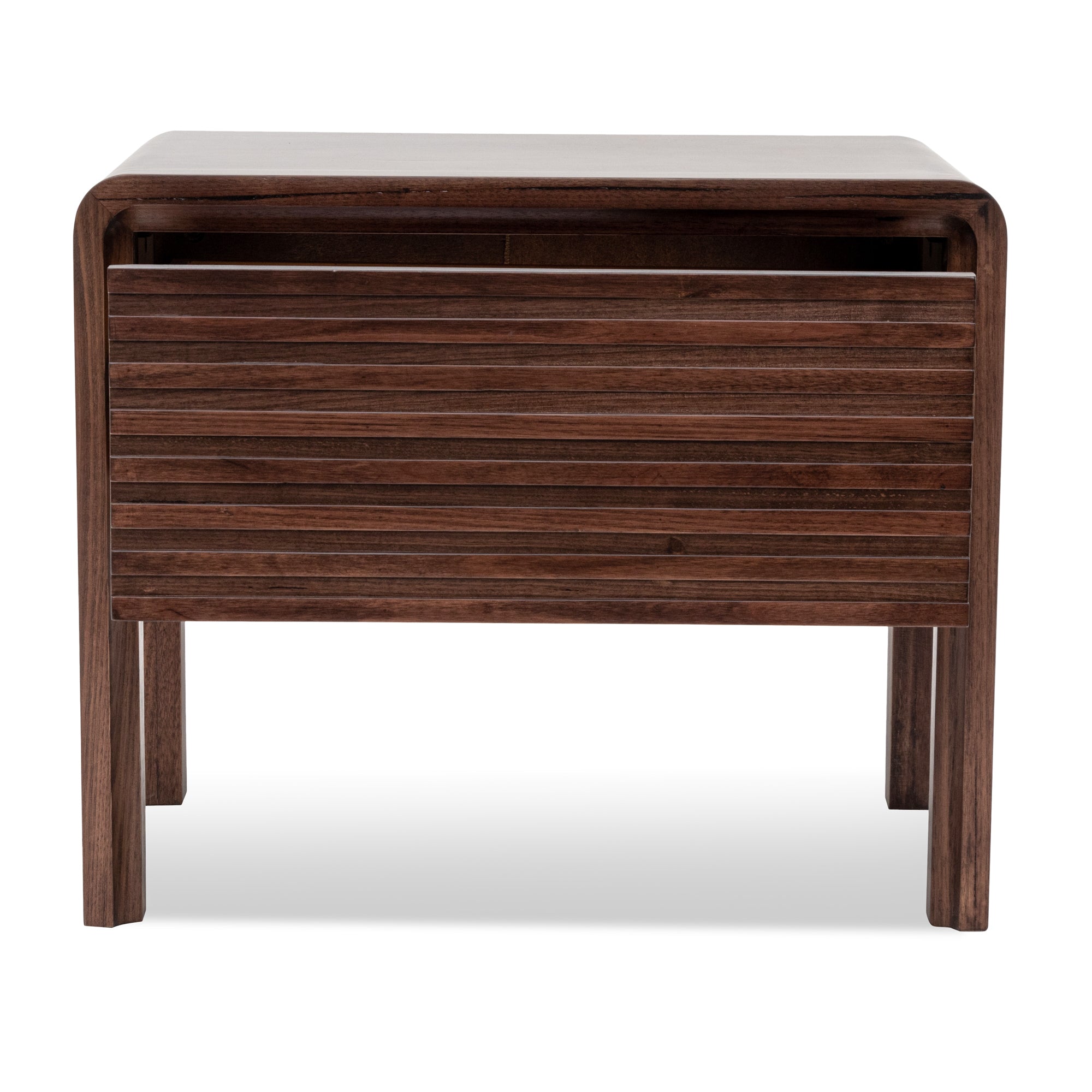 Amparo Single Drawer Bedside Table - Walnut Bedside Table AU Wood-Core   