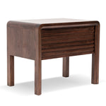 Amparo Single Drawer Bedside Table - Walnut Bedside Table AU Wood-Core   