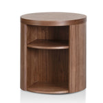 Honigold Round Wooden Bedside Table - Walnut Bedside Table Better B-Core   