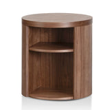 Honigold Round Wooden Bedside Table - Walnut Bedside Table Better B-Core   
