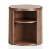 Honigold Round Wooden Bedside Table - Walnut Bedside Table Better B-Core   