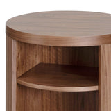 Honigold Round Wooden Bedside Table - Walnut Bedside Table Better B-Core   