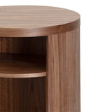 Honigold Round Wooden Bedside Table - Walnut Bedside Table Better B-Core   