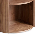 Honigold Round Wooden Bedside Table - Walnut Bedside Table Better B-Core   