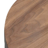 Honigold Round Wooden Bedside Table - Walnut Bedside Table Better B-Core   