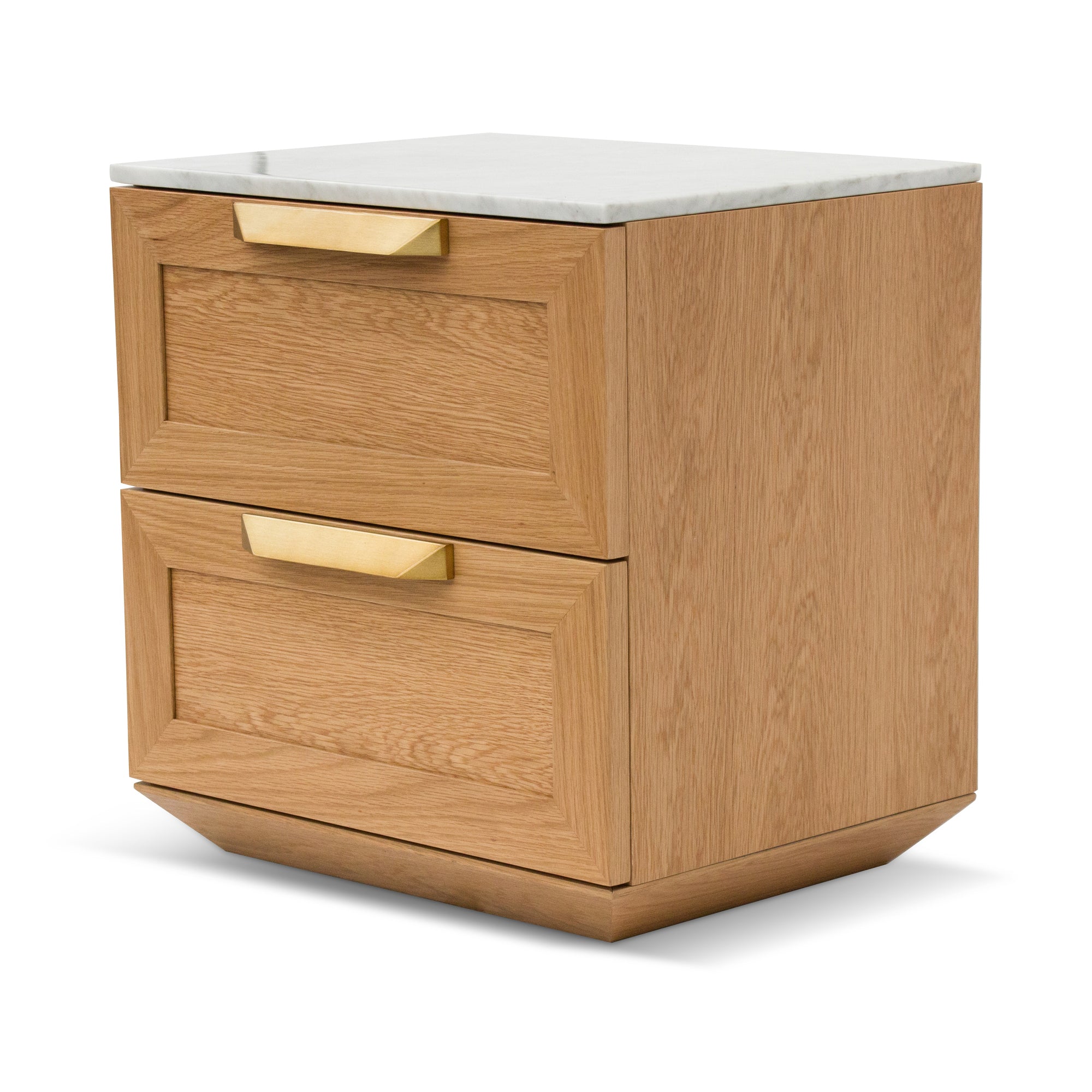 Nelda Bedside Table Natural with Marble Top Interior Secrets