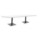 Ex Display - Scope 2.4m Boardroom Rectangular Office Table - White Top with Black Legs Boardroom Table Dee Kay-Local