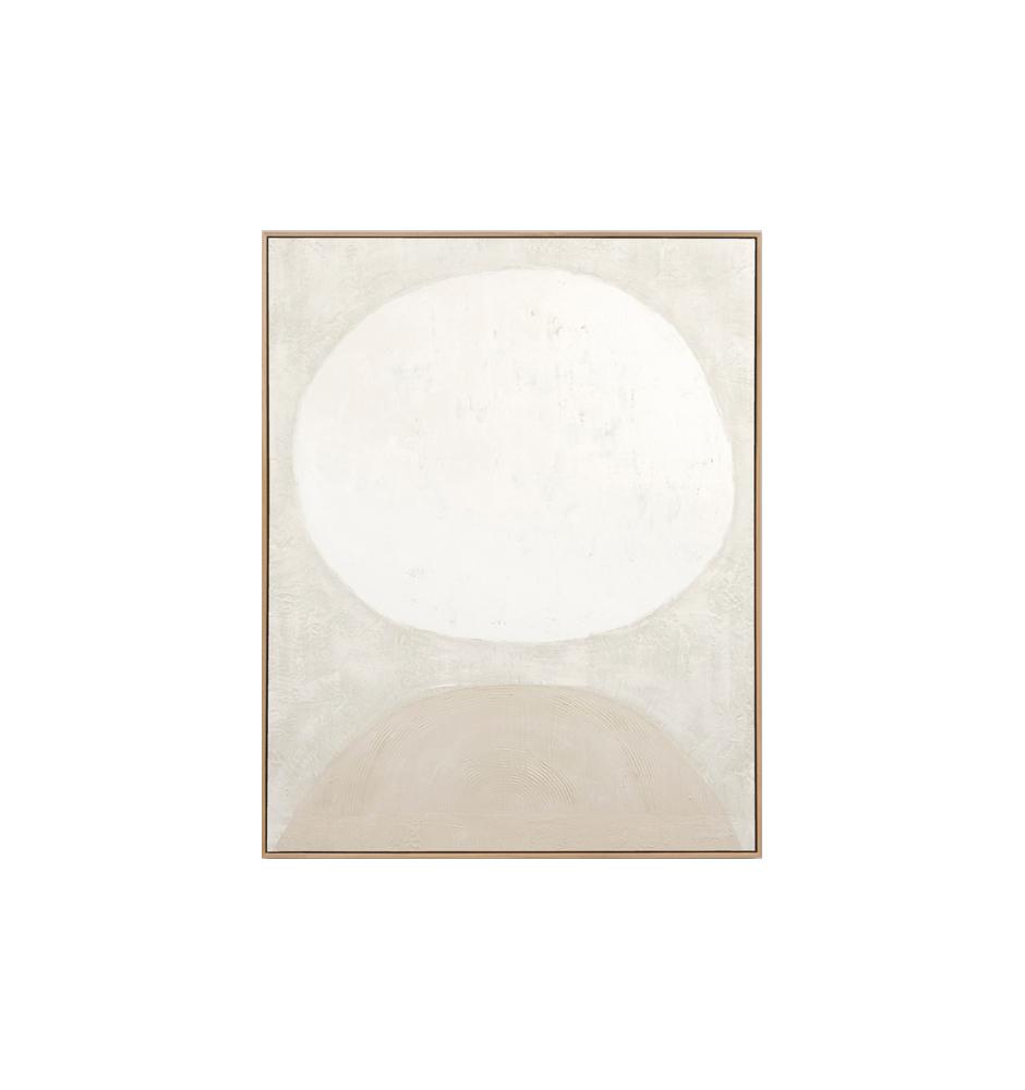 Sculpture 2 Framed Hand Painted Wall Art - White Wall Art Warran-Local   