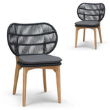 Set of 2 - Jorge Outdoor Dining Chair - Anthracite Grey Cushion Outdoor Chair Eminem-Core