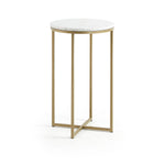 Sheffield Marble Side Table - Gold Side Table The Form-Local   