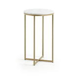 Sheffield Marble Side Table - Gold Side Table The Form-Local   