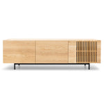 Onito 180cm Wooden TV Entertainment Unit - Natural with Black Legs TV2810-KD