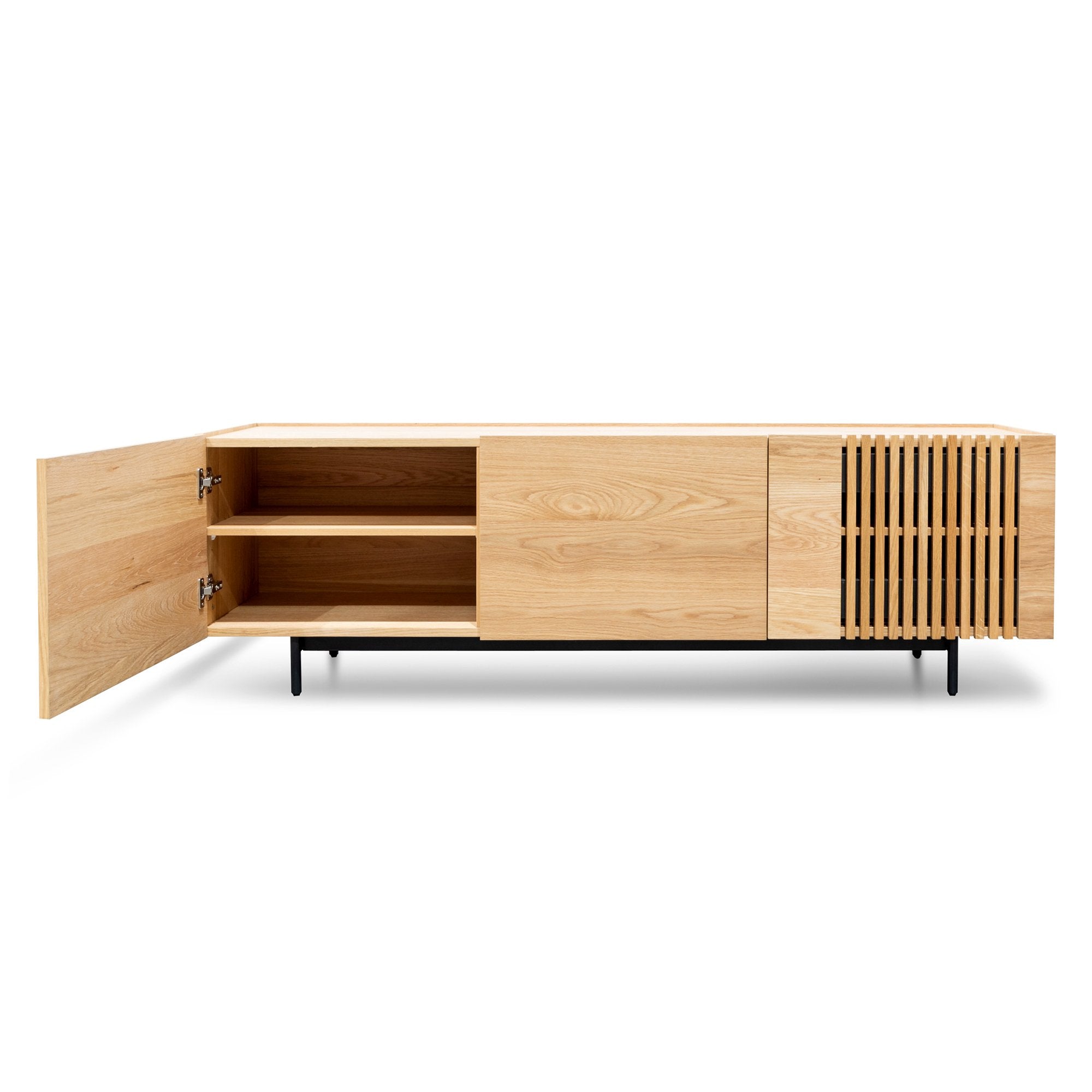Ex Display - Onito 180cm TV Entertainment Unit - Natural with Black Legs TV/Entertainment Unit KD-Core